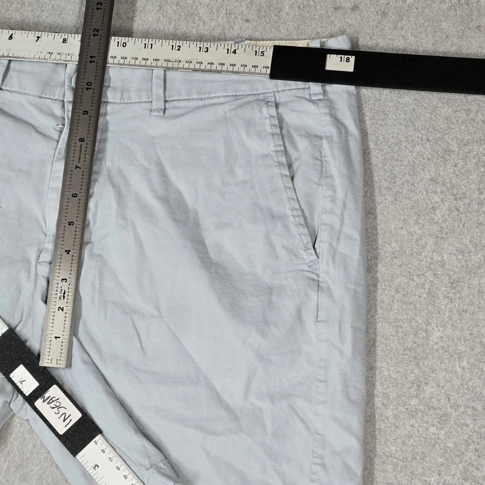 Abercrombie & Fitch Men Shorts 36 Light Gray Casual Shorts Chino Logo Stretch